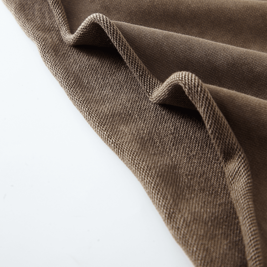 Washed Raw-Edge Cropped Crew Neck Sweatshirt