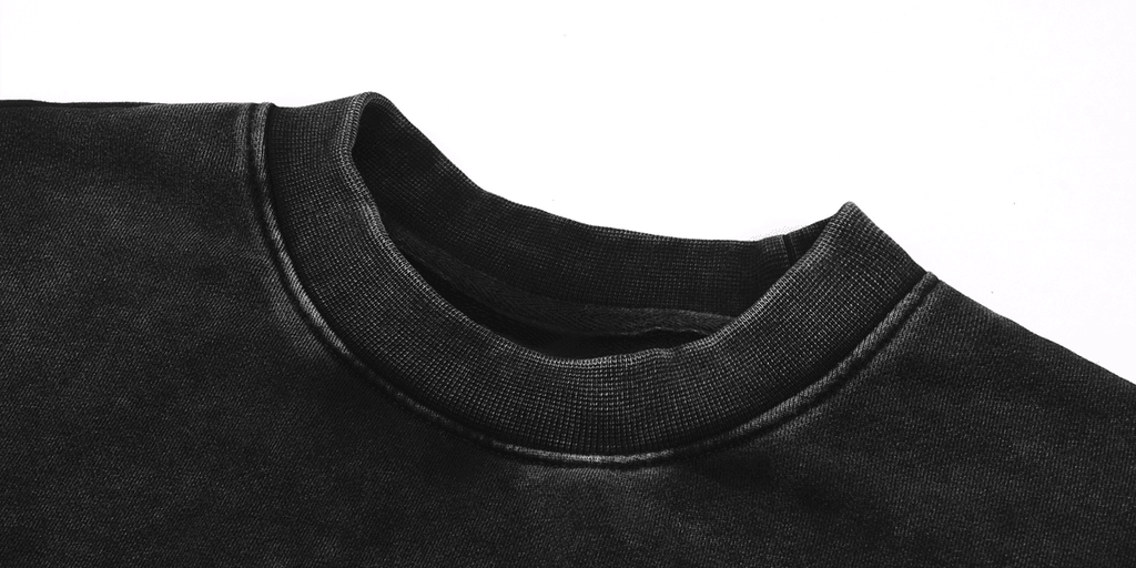 Washed Distressed Cropped Oversized Sweatshirt（380GSM）