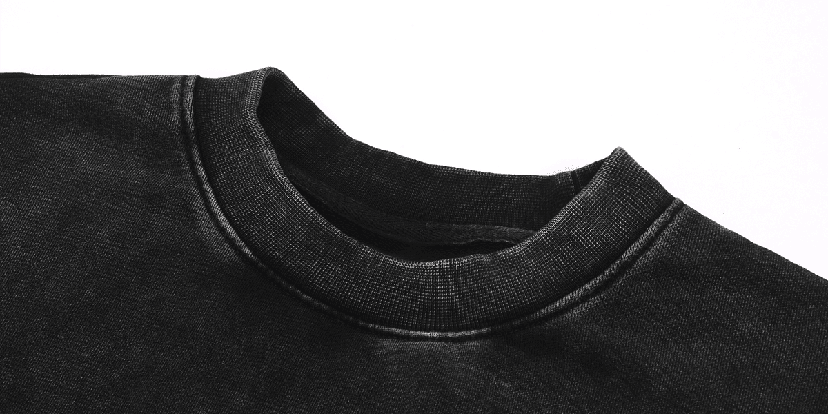 Washed Distressed Cropped Oversized Sweatshirt（380GSM）