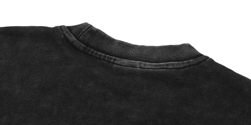 Washed Distressed Cropped Oversized Sweatshirt（380GSM）