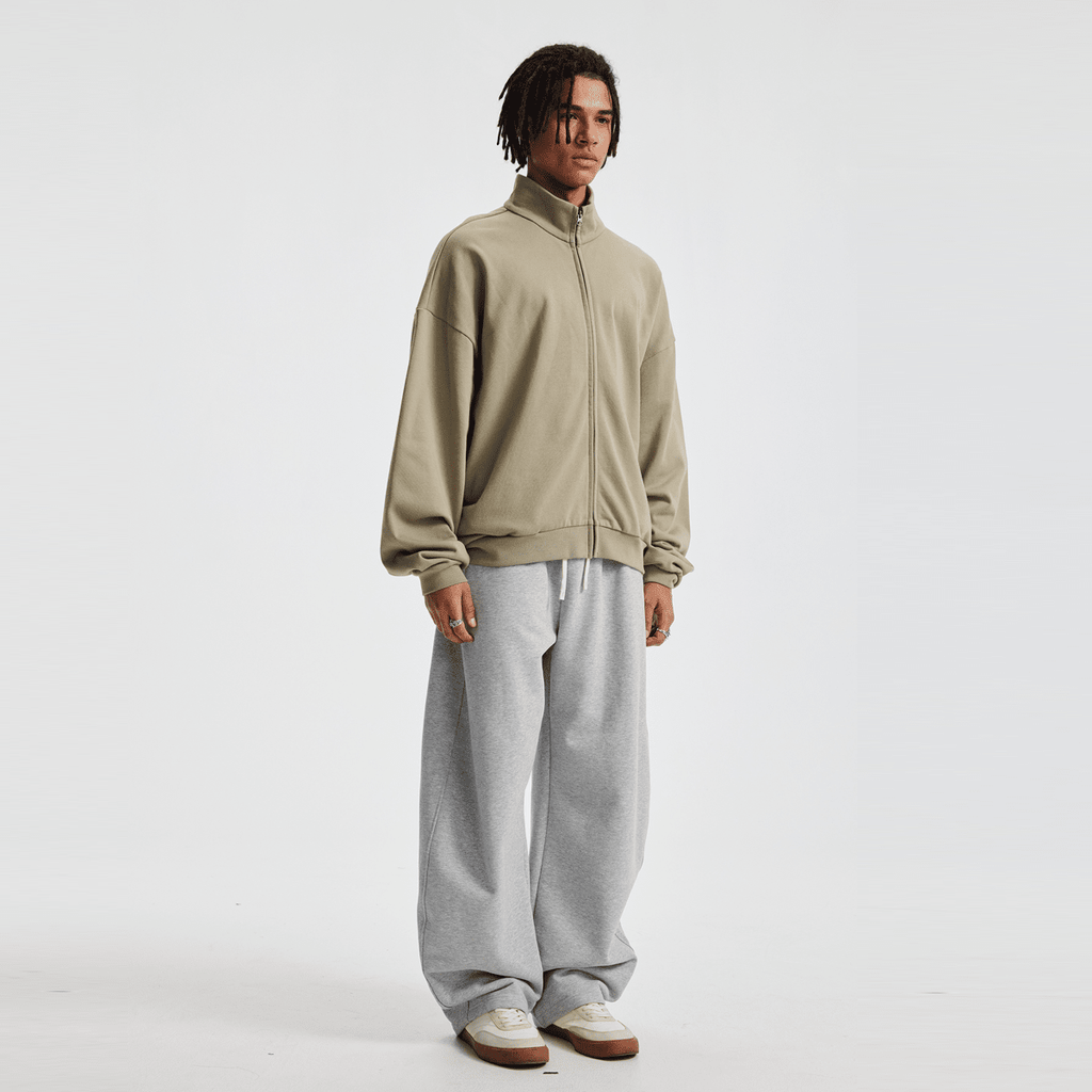 Unisex Brushed Stand-collar Zip-up Jacket（410GSM）