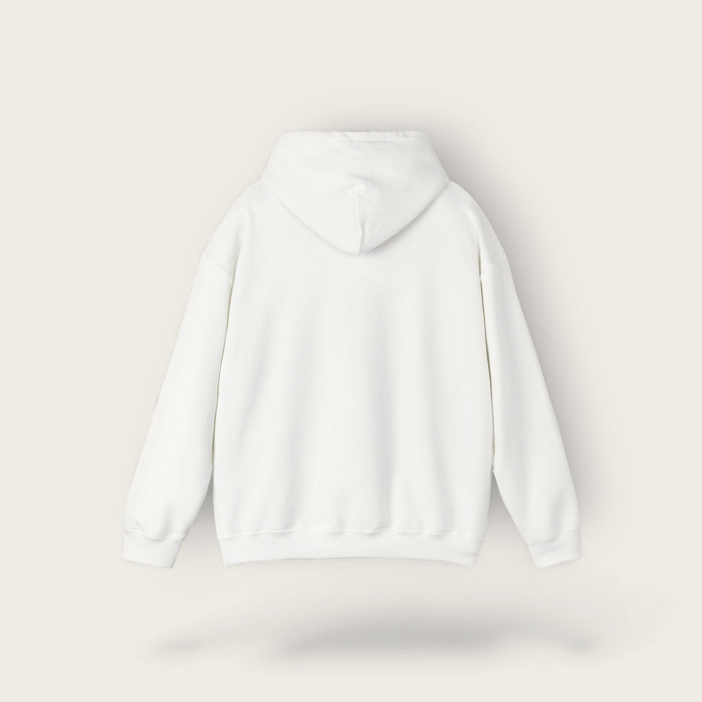 DC Gothic Logo Hoodie — Minimal White Chest Emblem Sweatshirt