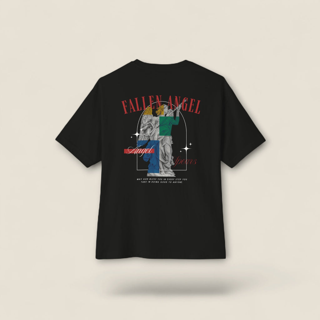 Fallen Angel Graphic Tee — Vintage Statue Streetwear
