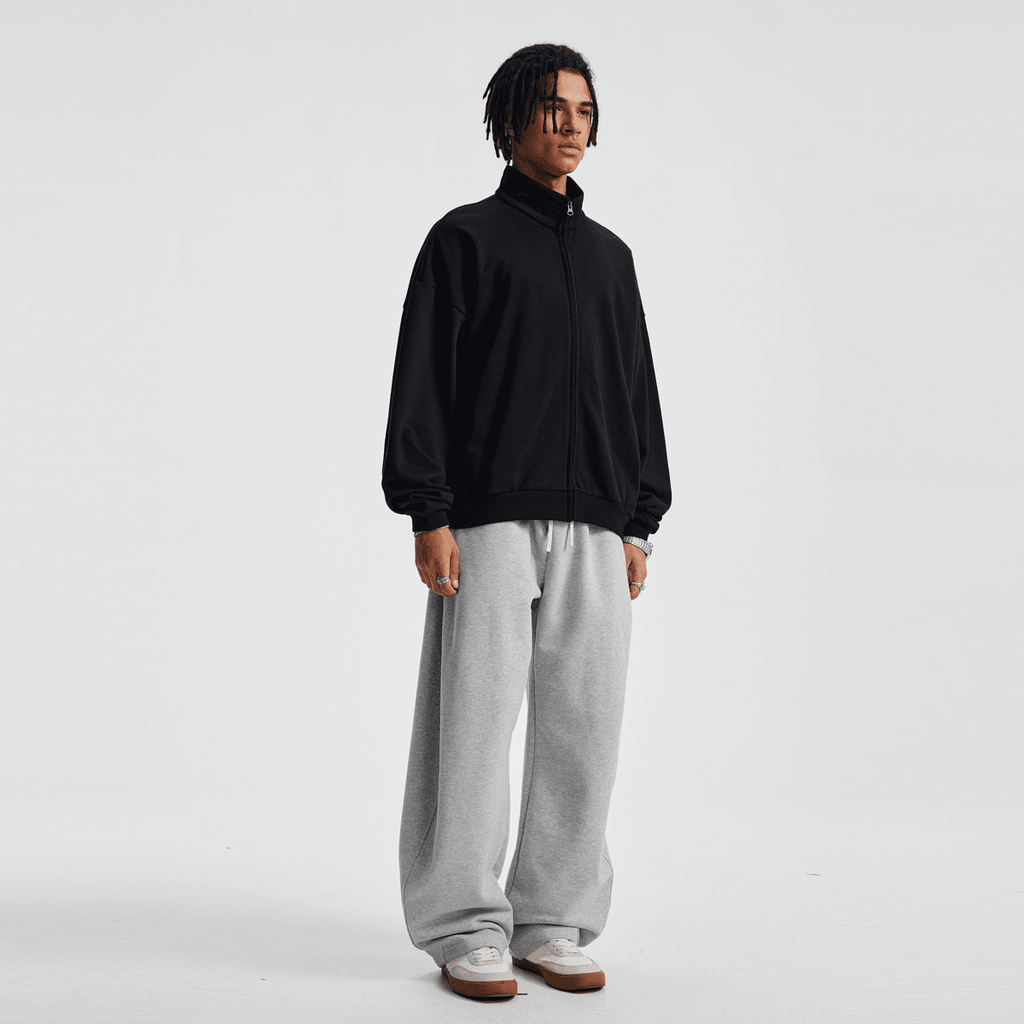 Unisex Brushed Stand-collar Zip-up Jacket（410GSM）