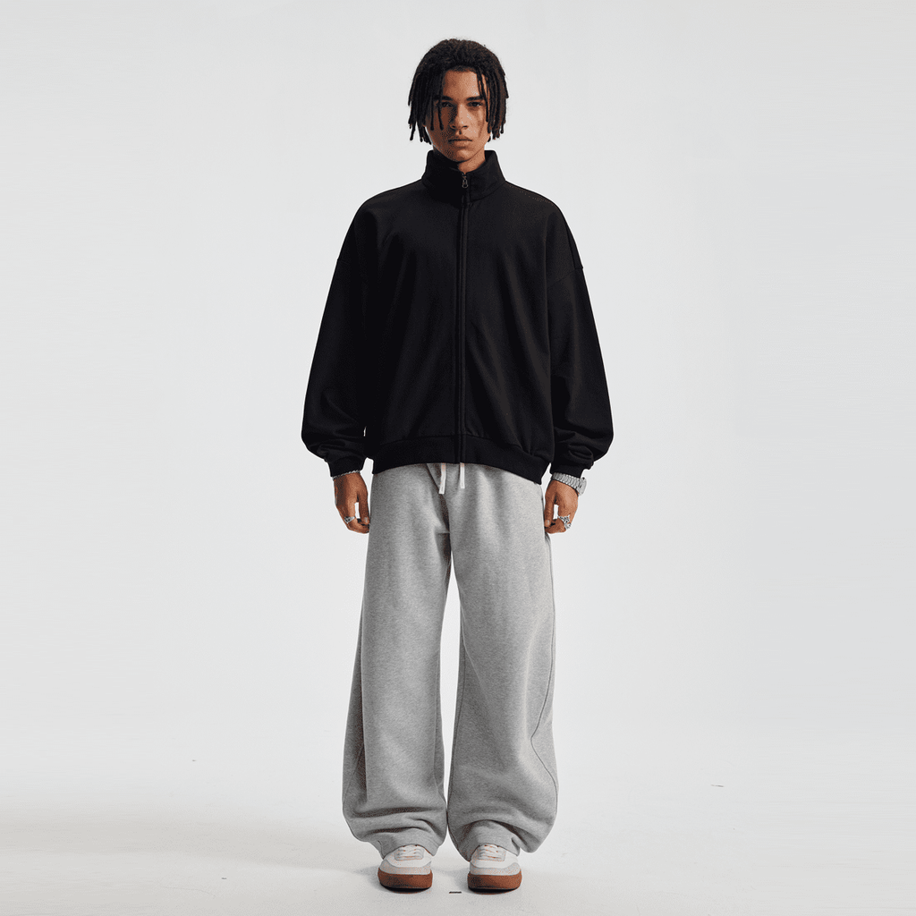 Unisex Brushed Stand-collar Zip-up Jacket（410GSM）