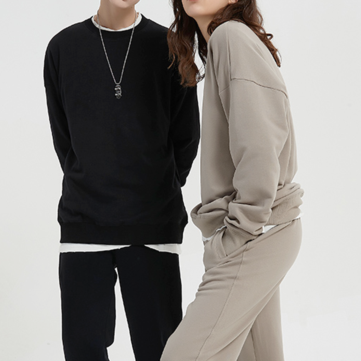 Unisex 100% Cotton Lightweight Oversize Crewneck Sweatshirt