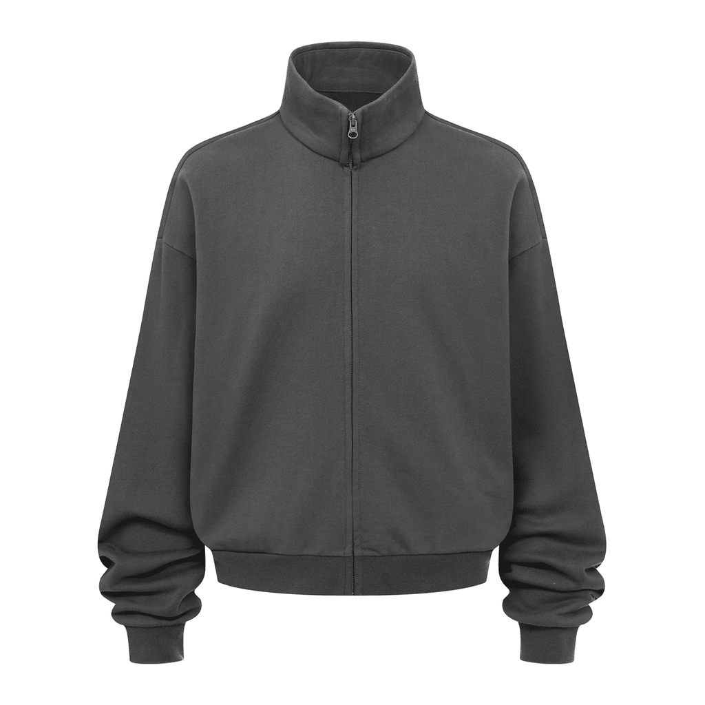 Unisex Brushed Stand-collar Zip-up Jacket（410GSM）
