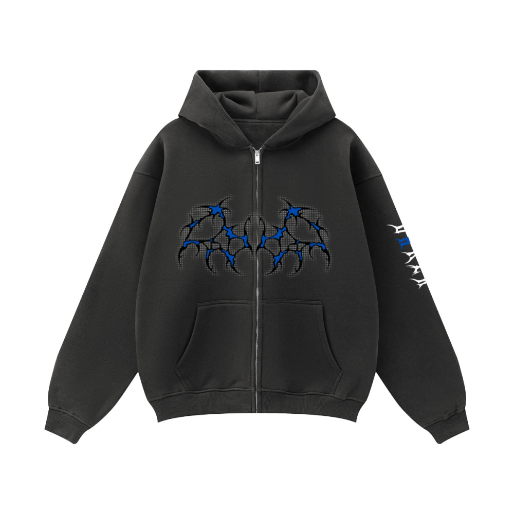 Unisex Fleece Zip-up Oversized Hoodie(380GSM)