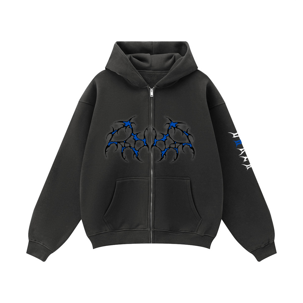 Unisex Fleece Zip-up Oversized Hoodie(380GSM)