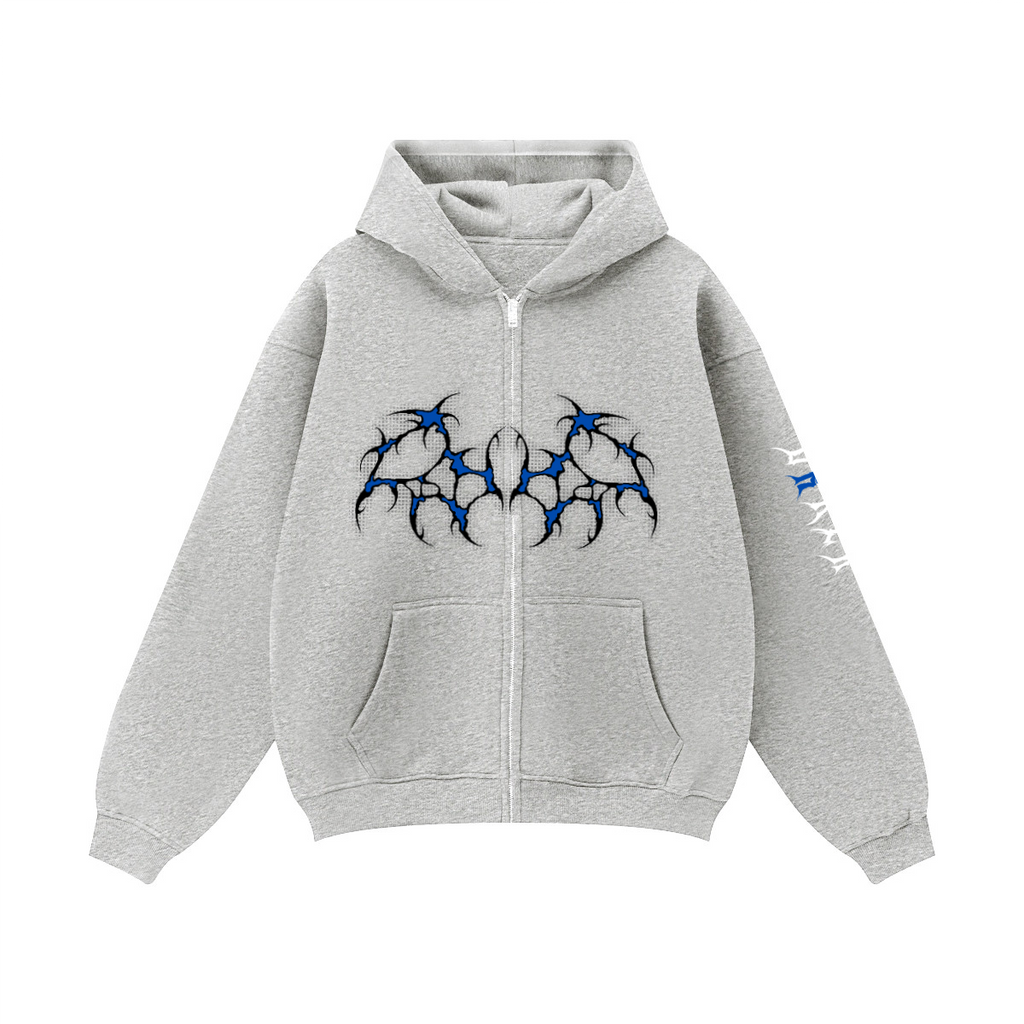 Unisex Fleece Zip-up Oversized Hoodie(380GSM)