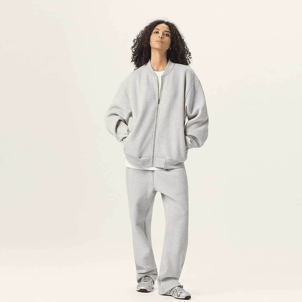 Unisex Fleece Zip-Up Baseball Jacket