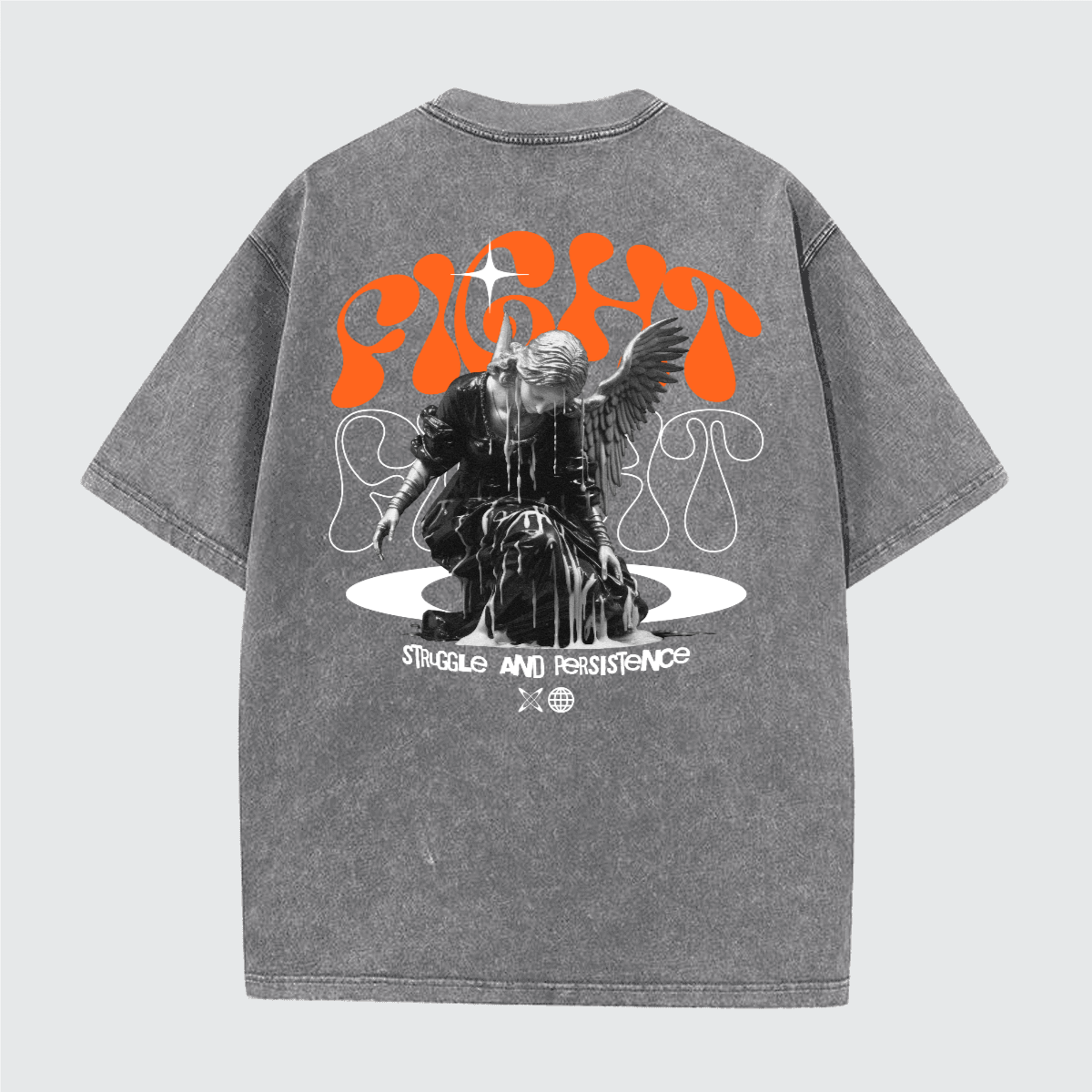 Unisex Vintage Snow Wash Cotton T-Shirt (230GSM)