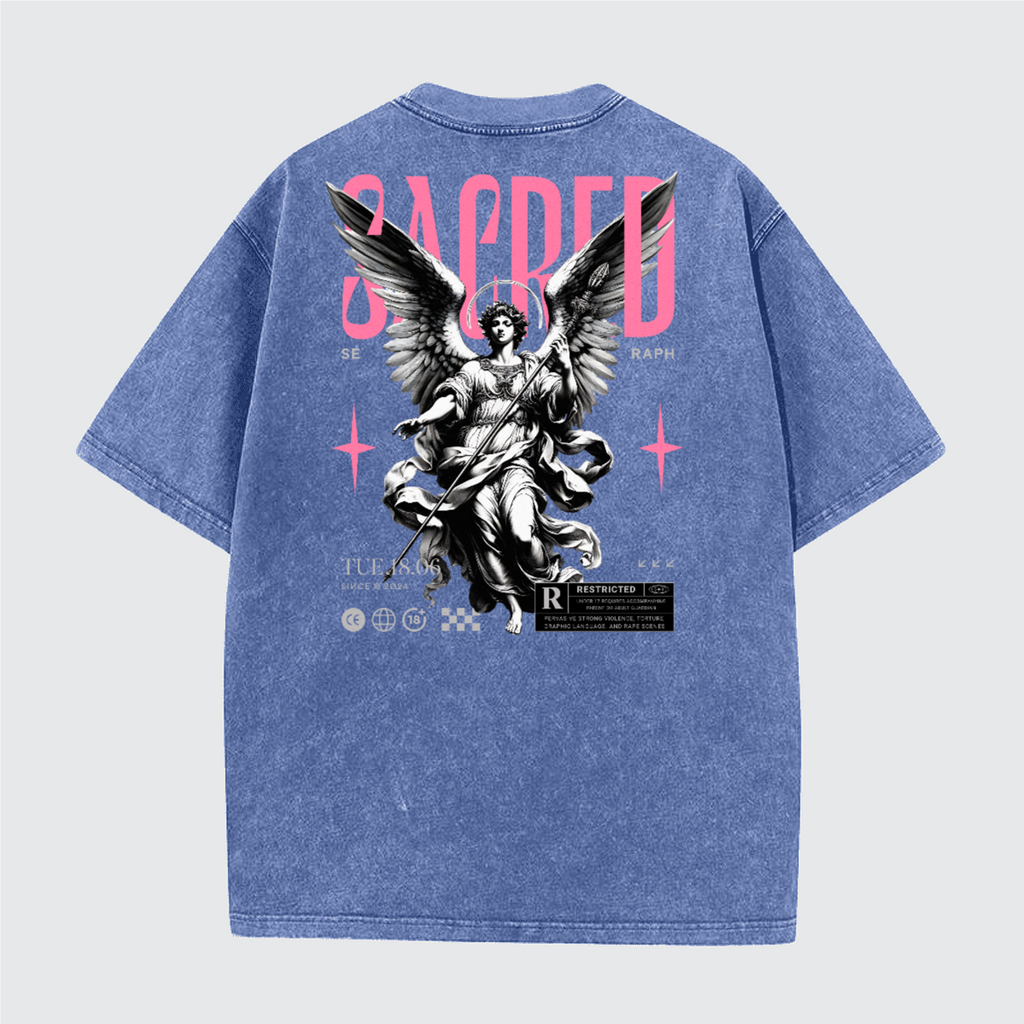Unisex Vintage Snow Wash Cotton T-Shirt (230GSM)