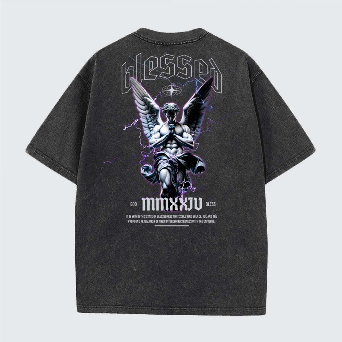 Unisex Vintage Snow Wash Cotton T-Shirt (230GSM)