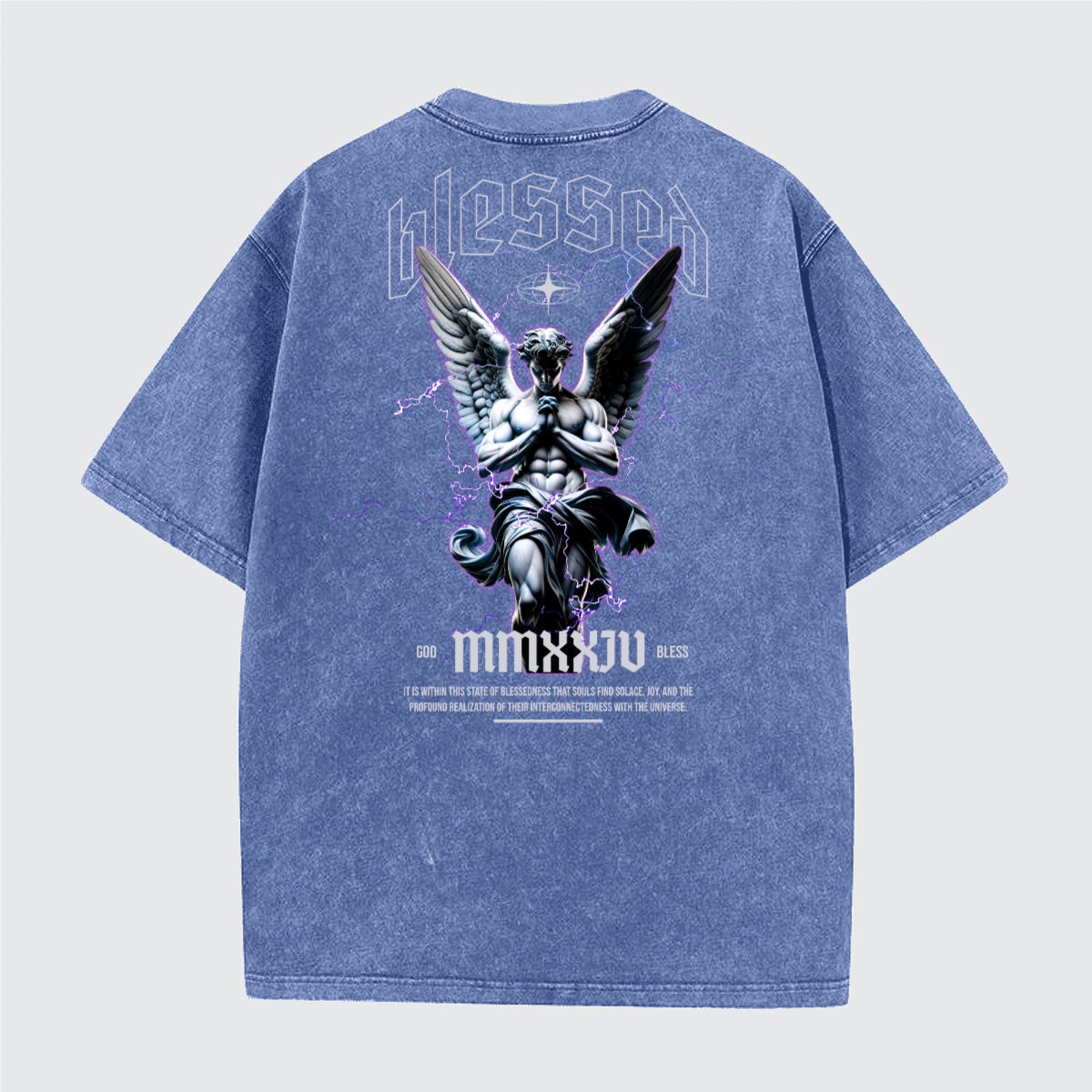 Unisex Vintage Snow Wash Cotton T-Shirt (230GSM)