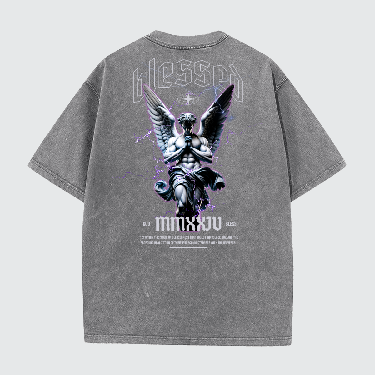 Unisex Vintage Snow Wash Cotton T-Shirt (230GSM)