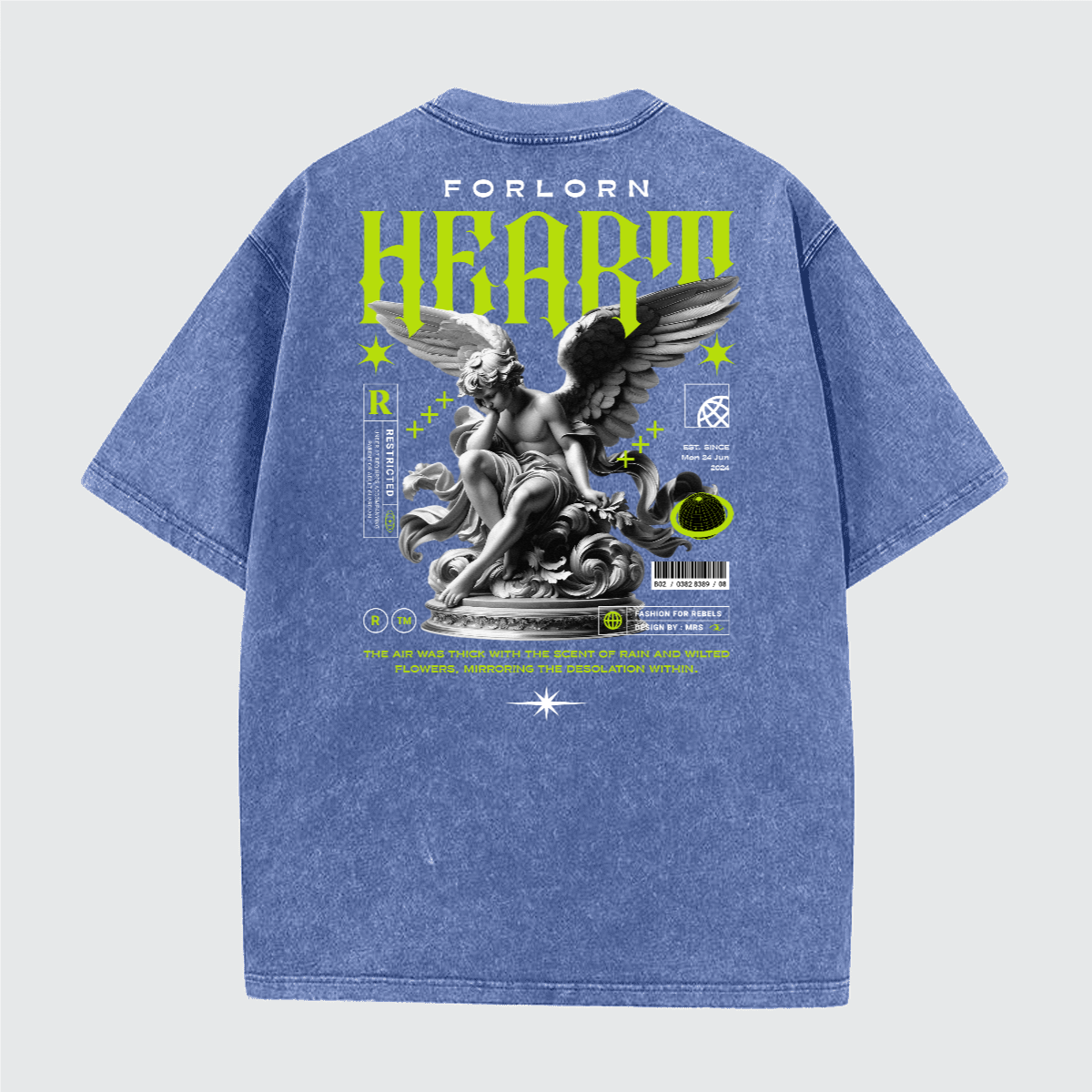 Unisex Vintage Snow Wash Cotton T-Shirt (230GSM)