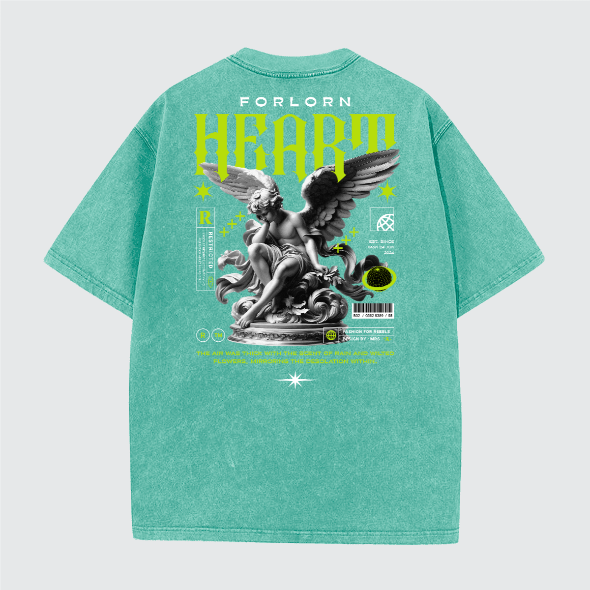 Unisex Vintage Snow Wash Cotton T-Shirt (230GSM)