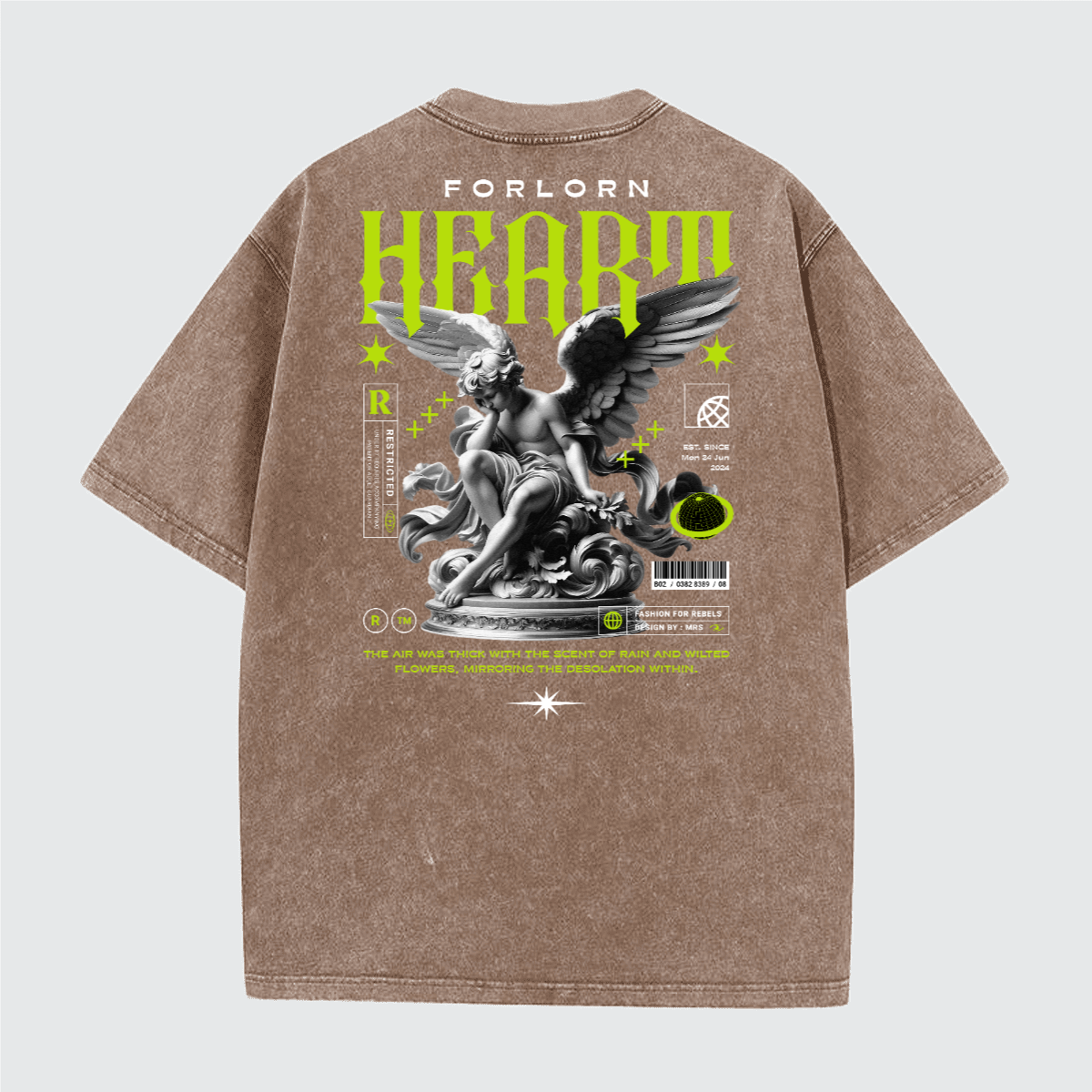 Unisex Vintage Snow Wash Cotton T-Shirt (230GSM)