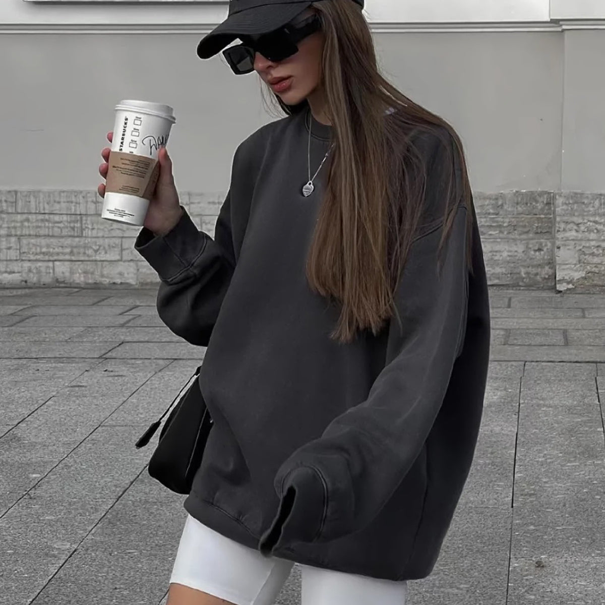 Unisex 100% Cotton Lightweight Oversize Crewneck Sweatshirt