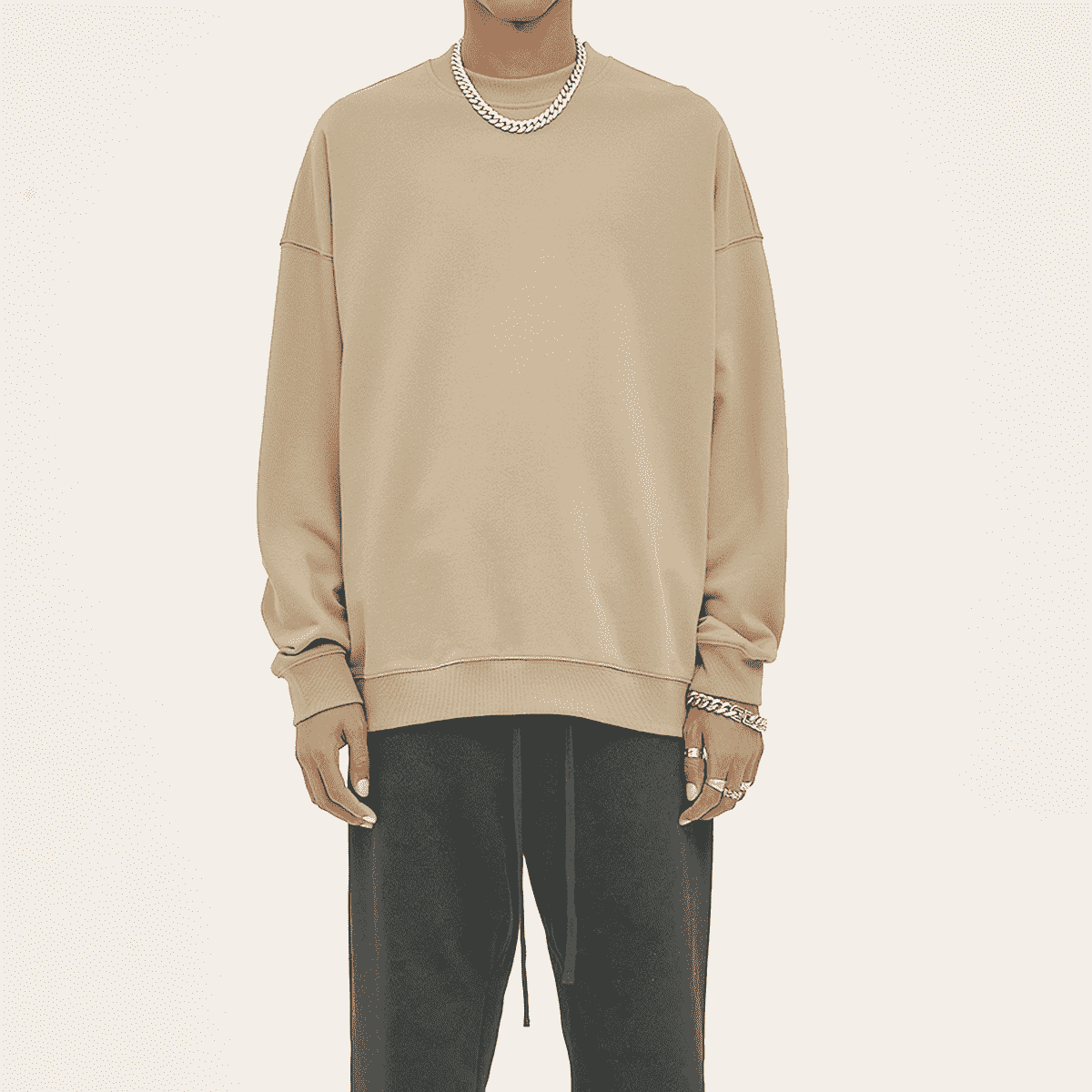 Unisex 100% Cotton Lightweight Oversize Crewneck Sweatshirt