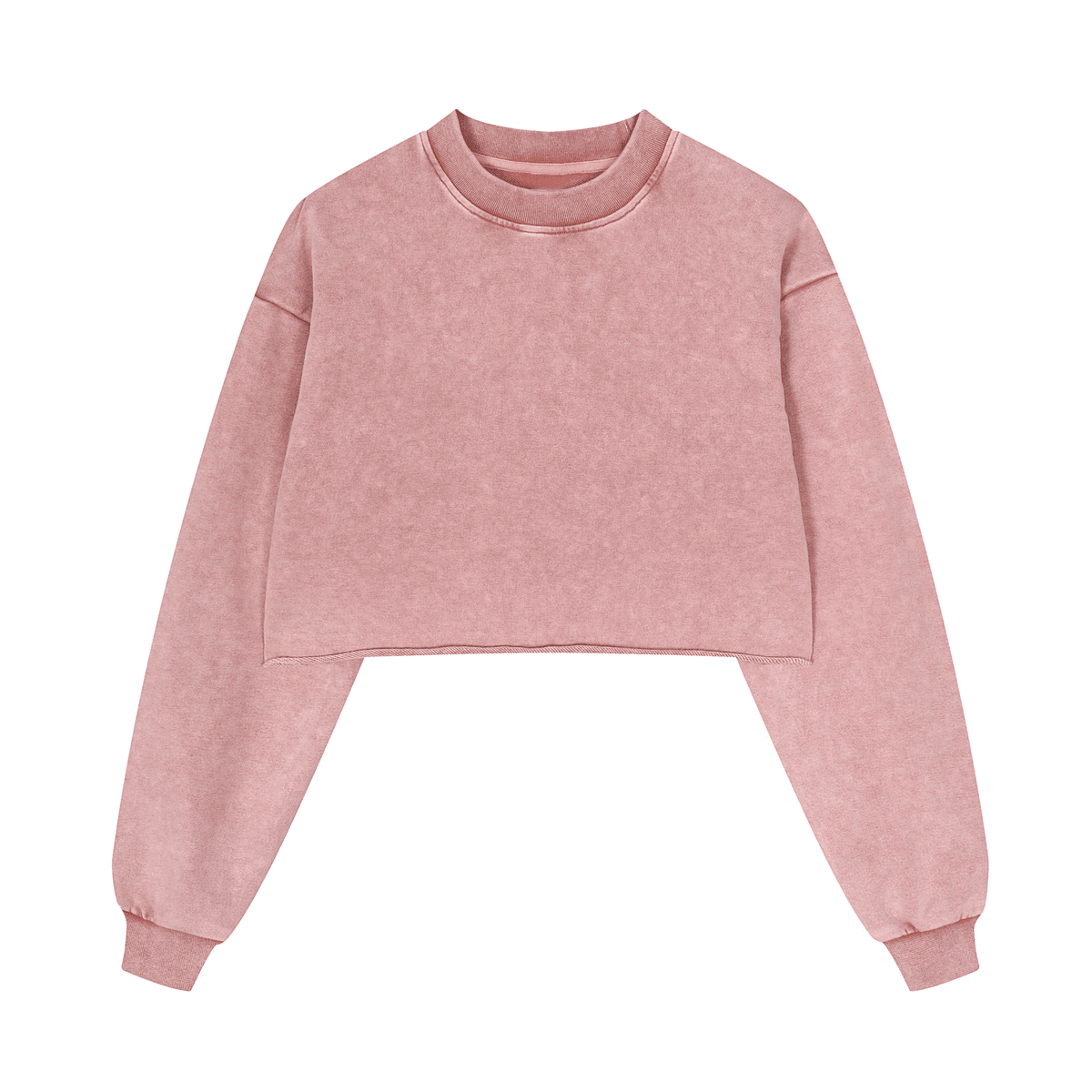 Washed Distressed Cropped Oversized Sweatshirt（380GSM）