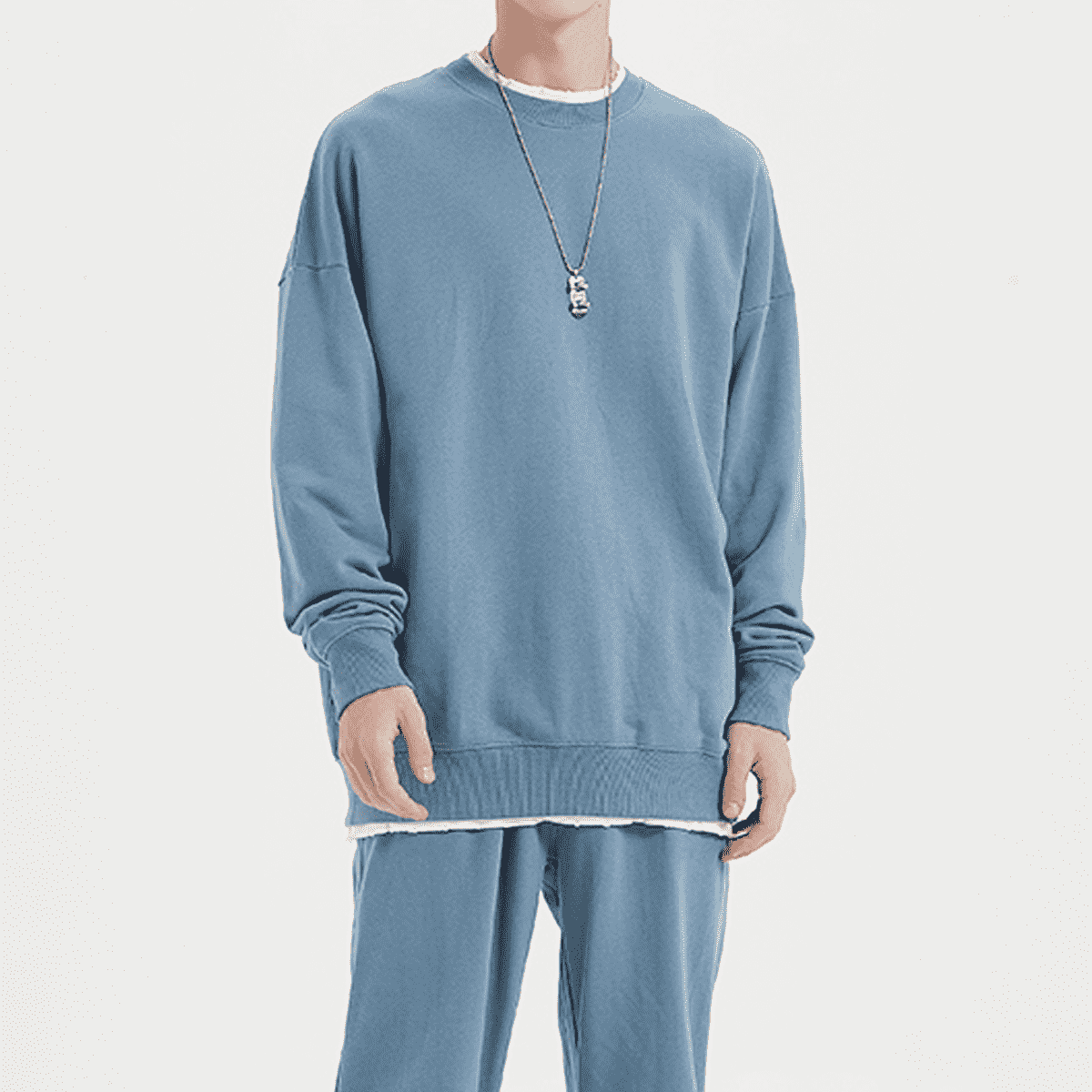 Unisex 100% Cotton Lightweight Oversize Crewneck Sweatshirt