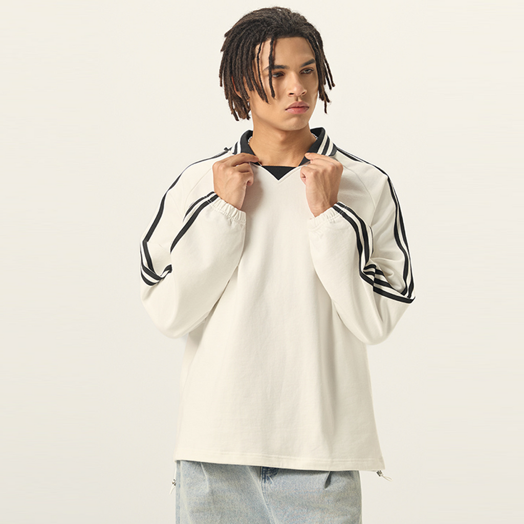 Unisex Contrast Collar Sweatshirt